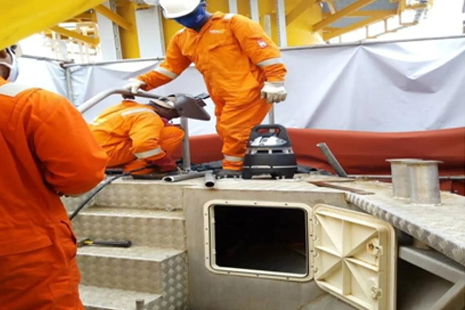 Repair and maintenance of work boat